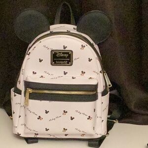 Loungefly Disney Mickey Mouse Black and White Mini Backpack